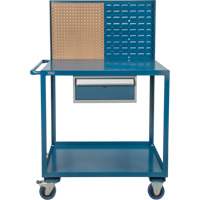 Mobile Service Cart, 2 Tiers, 24" W x 57" H x 40" D, 1200 lbs. Capacity Par Equipment