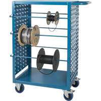 Mobile Wire Spool Cart, Steel, 6 Rod, 21" W x 48" H x 38" D, 1200 lbs. Capacity Par Equipment