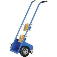 Magnetic Cylinder Hand Truck, Rubber Wheels, 12" W x 5" L Base, 350 lbs. MP137 | Par Equipment
