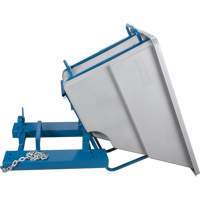 Self-Dumping Hopper, Polyethylene, 5/8 cu.yd., Grey Par Equipment