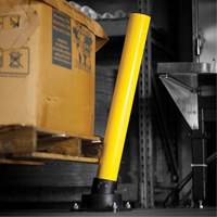 SlowStop<sup>®</sup> Drilled Flexible Rebounding Bollards, Steel, 42" H x 6" W, Yellow MP187 | Par Equipment