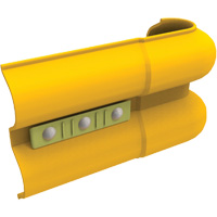 SlowStop<sup>®</sup> FlexRail Guardrail End Cap, Polycarbonate, 9-4/5" L x 13-3/4" H, Yellow MP190 | Par Equipment