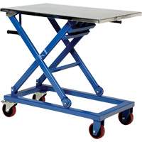 Manual Scissor Lift Table, 37" L x 23-1/2" W, Stainless Steel, 660 lbs. Capacity MP199 | Par Equipment