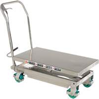 Manual Hydraulic Scissor Lift Table, 36-1/4" L x 19-3/8" W, Stainless Steel, 600 lbs. Capacity Par Equipment
