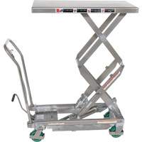 Manual Hydraulic Scissor Lift Table, 36-1/4" L x 19-3/8" W, Stainless Steel, 600 lbs. Capacity MP227 | Par Equipment