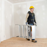 Portable Work-Stand Saw Horse, Aluminum Frame, 12-1/4" D x 48" H Par Equipment