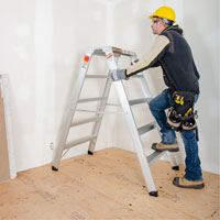 Portable Work-Stand Saw Horse, Aluminum Frame, 12-1/4" D x 56" H Par Equipment