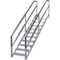 SmartStairs 6-10 Steps Modular Construction Stair System, 75" H Par Equipment