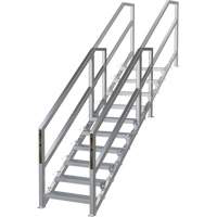 SmartStairs 6-10 Steps Modular Construction Stair System, 75" H Par Equipment
