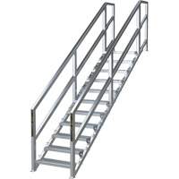 SmartStairs 11-16 Steps Modular Construction Stair System, 120" H Par Equipment