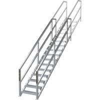 SmartStairs 11-16 Steps Modular Construction Stair System, 120" H Par Equipment