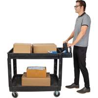 Chariot utilitaire, 2 tiers, 25-5/8" x 33-1/2" x 43-3/4", Capacit&eacute; 550 lb Par Equipment