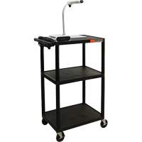 Electric Utility Cart, 3 Tiers, 24" x 42" x 18", 300 lbs. Capacity Par Equipment