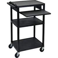 Electric Utility Cart, 3 Tiers, 24" x 42" x 18", 300 lbs. Capacity Par Equipment