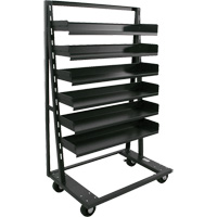 Single-Sided Heavy Duty A-Frame Cart with 6 Trays, 38" x 25" x 63", 2500 lbs. Capacity Par Equipment