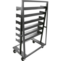 Single-Sided Heavy Duty A-Frame Cart with 6 Trays, 38" x 25" x 63", 2500 lbs. Capacity Par Equipment