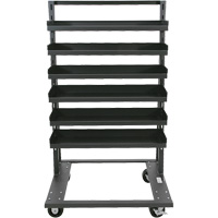 Single-Sided Heavy Duty A-Frame Cart with 6 Lipped Trays, 38" x 25" x 63", 2500 lbs. Capacity Par Equipment