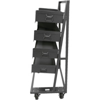 Single-Sided Heavy Duty A-Frame Cart with 4 Large Trays, 38" x 25" x 63", 2500 lbs. Capacity Par Equipment
