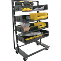 Single-Sided Heavy Duty A-Frame Cart with 4 Large Trays, 38" x 25" x 63", 2500 lbs. Capacity Par Equipment