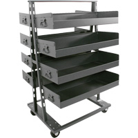Double-Sided Heavy Duty A-Frame Cart with 8 Large Lipped Trays, 38" x 30" x 63", 2500 lbs. Capacity Par Equipment