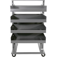 Double-Sided Heavy Duty A-Frame Cart with 8 Large Lipped Trays, 38" x 30" x 63", 2500 lbs. Capacity Par Equipment