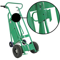 Powered Drum Hand Truck with Pneumatic Wheels Par Equipment