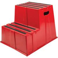 Industrial Step Stool, 2 Steps, 26" x 22-7/16" x 19-11/16" High Par Equipment