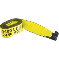 Logistic Strap, Flat Hook, 4" W x 30' L, 5400 lbs. (2449 kg) Working Load Limit Par Equipment
