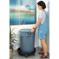 Waste Container Dolly, Polyethylene, Black NA714 | Par Equipment