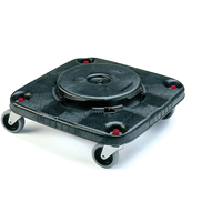 Socles roulants  Brute, carr&eacute;s, Poly&eacute;thyl&egrave;ne, Noir Par Equipment