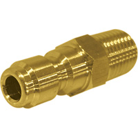 1/4" Male Brass Plated Quick Disconnect Plug Par Equipment