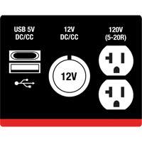 Inverter Generator, 2500 W Surge, 1800 W Rated, 4.2 L Tank Par Equipment