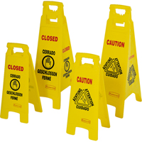 Wet Floor Safety Signs, Quadrilingual with Pictogram NB790 | Par Equipment