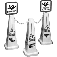 "Caution" Lamba Traffic Cones, English with Pictogram Par Equipment