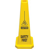 "Safety First" Lamba Traffic Cones, English with Pictogram Par Equipment