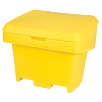 Heavy-Duty Outdoor Salt and Sand Storage Container, 30" x 24" x 24", 5.5 cu. Ft., Yellow ND337 | Par Equipment