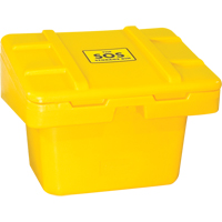 Salt Sand Container SOS™, With Hasp, 30" x 24" x 24", 5.5 cu. Ft., Yellow ND700 | Par Equipment