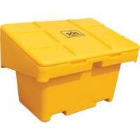 Contenants pour sel & sable SOS, Avec Moraillon, 42" x 29" x 30", 11 pi³, Jaune Par Equipment