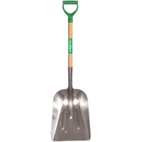 Scoop Shovel, Wood, Aluminum Blade, D-Grip Handle, 29" Length NE161 | Par Equipment