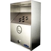 Smoking Receptacles, Wall-Mount, Stainless Steel, 3.3 Litres Capacity, 13-1/2" Height NI752 | Par Equipment