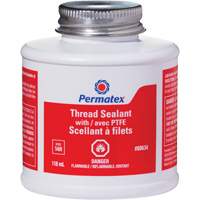 Thread Sealant with PTFE, Brush Top Bottle, 118 ml, -54°C - 150°C/-65°F - 300°F NIR857 | Par Equipment