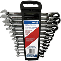 Long Pattern Reversible Wrench Set, Ratcheting Combination, 13 Pieces, Imperial Par Equipment