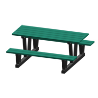 Recycled Plastic Outdoor Picnic Tables, 72" L x 60-5/16" W, Green NJ036 | Par Equipment