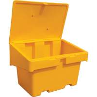 Salt Sand Container SOS, With Hasp, 48" x 33" x 34", 18.5 cu. Ft., Yellow Par Equipment