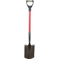 Heavy-Duty Shovels, Fibreglass, Carbon Steel Blade, D-Grip Handle, 30-1/2" Long Par Equipment