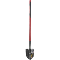 Pro Round Point Shovel, Tempered Steel Blade, Fibreglass, Straight Handle Par Equipment