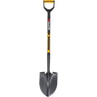 Pro Round Point Shovel, Tempered Steel Blade, Fibreglass, D-Grip Handle Par Equipment