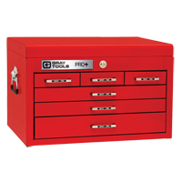 PRO+ Series Top Chest, 26" W, 6 Drawers, Red Par Equipment