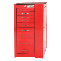 PRO+ Series Roller Cabinet, 8 Drawers, 19" W x 19" D x 36-1/2" H, Red Par Equipment