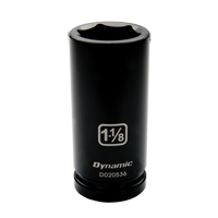 SAE Socket, Impact, 3/4", 3/4" Drive, 6 Points, Deep Par Equipment